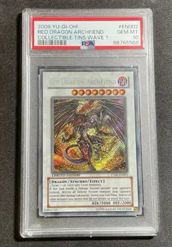 PSA 10 Red Dragon Archfiend (CT05-EN002) SECRET RARE Yugioh TCG Limited Edition - Image 1