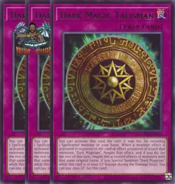 Yugioh! 3x Dark Magic Talisman MZMU-EN057 Rare 1st Ed NM - Image 1