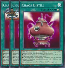 Yugioh! 3x Chaos Distill MZMU-EN026 Super Rare 1st Ed NM - Image 1