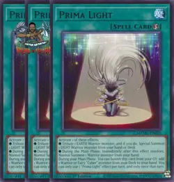 Yugioh! 3x Prima Light MZMU-EN025 Rare 1st Ed NM - Image 1
