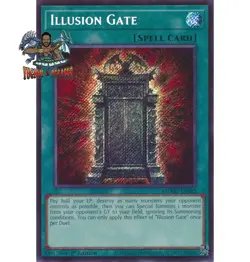 Yugioh! 1x Illusion Gate MZMU-EN023 Secret Rare 1st Ed NM - Image 1