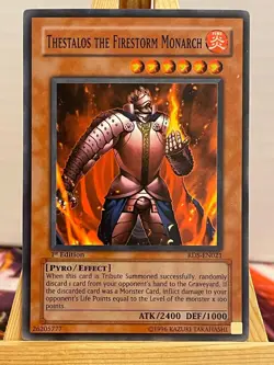 Thestalos, Der Feuersturmmonarch RDS-EN021 1st Super Rare Englisch VG YUGIOH - Image 1