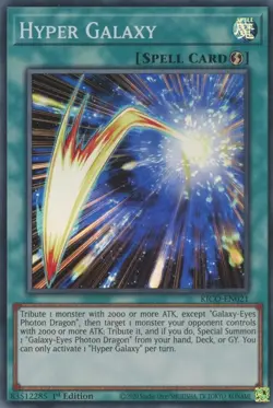 Yugioh Hyper Galaxy KICO-EN021 1st Edition Super M/NM - Image 1
