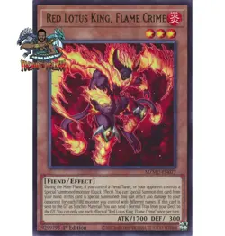 Yugioh! 1x Red Lotus King, Flame Crime MZMU-EN077 Ultra Rare 1st Ed NM - Image 1