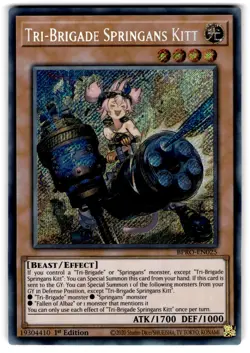 YUGIOH TRI-BRIGADE SPRINGANS KITT SECRET RARE NM BPRO-EN025 - Image 1