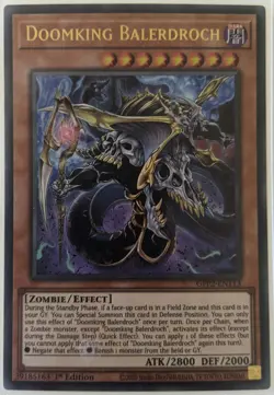 YuGiOh Doomking Balerdroch Ultra Rare 1st Edition NM GFP2-EN113 - Image 1