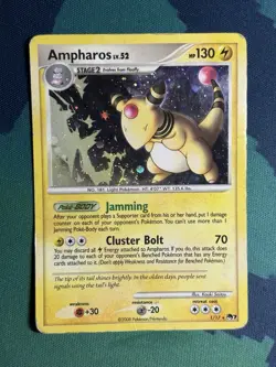 Ampharos 1/17 Pop Series 7 Promo Holo Rare Pokemon Card DMG - Image 1