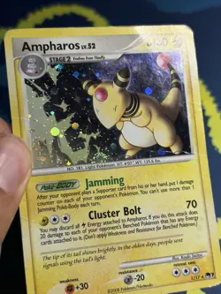 Ampharos 1/17 Pop Series 7 Promo Holo Rare Pokemon Card DMG - Image 4
