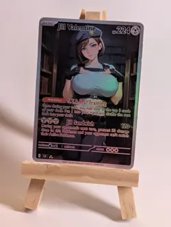 Pokemon Waifu Jill Valentine Full Art ACG Custom Art Card Resident Evil - Image 1