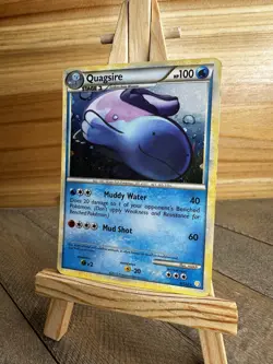 Pokemon HeartGold SoulSilver Holo Rare,Holo Quagsire #9/123 Moderately played - Image 1