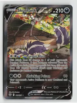 Pokemon - Skuntank V (Alternate Art) - 181/195 Silver Tempest - Ultra Rare - NM - Image 1