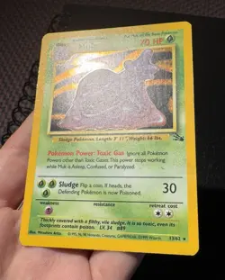 Pokemon Muk 13/62 Fossil Unlimited Holo Rare HP - Image 5