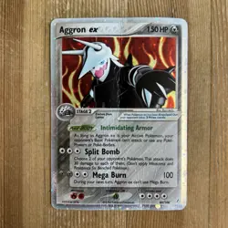 Aggron ex - 89/100 - Ultra-Rare Crystal Guardians Pokemon DAMAGED - Image 1