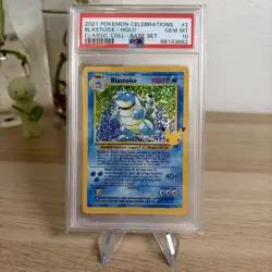 2021 Pokemon Celebrations Classic Collection #2 Blastoise Holo PSA 10 Gem Mint - Image 1