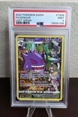 2022 Pokemon SWSH Lost Origin #TG06 FA Gengar PSA 9 MINT - Image 1