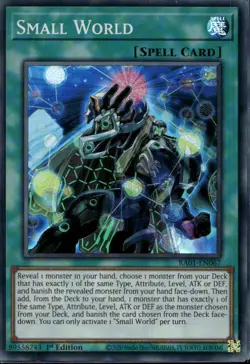 Small World 1st Ed Super Rare RA01-EN067 Yu-Gi-Oh! - Image 1