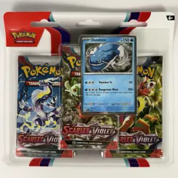 6x Pokemon TCG Scarlet & Violet 3-Pack Blister – Dondozo Promo Sealed - Image 3
