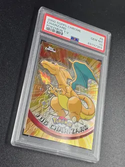 2000 Pokemon Topps Chrome Series 1 Charizard #6 PSA 10 Pokemon T.V. - Image 3