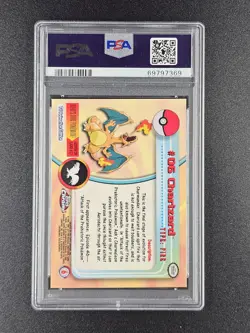 2000 Pokemon Topps Chrome Series 1 Charizard #6 PSA 10 Pokemon T.V. - Image 4