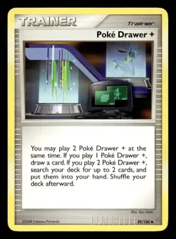 Poke Drawer + 89/100 Uncommon Stormfront Pokemon LP - Image 1