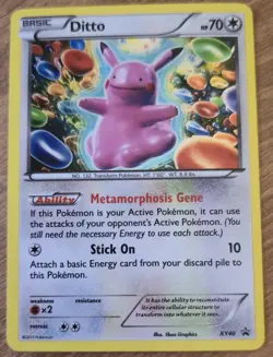 Pokemon TCG - 2015 XY Black Star Promo Ditto #XY40 Rare Holo LP - Image 1