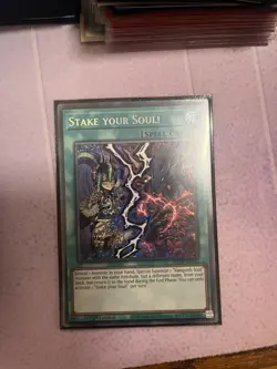 YUGIOH Secret Rare Stake Your Soul! MP24-EN142 1st Edition - Image 1