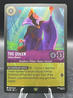 Disney Lorcana-Archazia s Island-The Queen- Jealous Beauty-#74-Cold Foil-M/NM - Image 4
