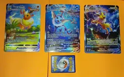 Flareon SWSH180 Vaporeon SWSH182 Jolteon SWSH184 VMAX Jumbo Promo Cards Set Of 3 - Image 1