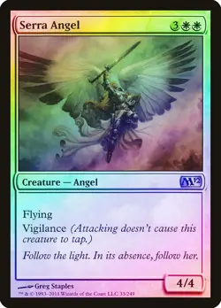 Serra Angel FOIL Magic 2012 / M12 NM White Uncommon MAGIC MTG CARD ABUGames - Image 1