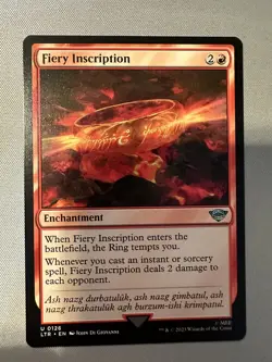 MTG - LOTR - Uncommon - Fiery Inscription - Image 1