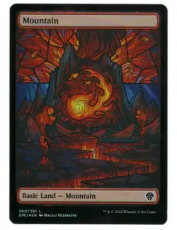 MTG Mountain 280 Showcase Foil Dominaria United Magic The Gathering TCG - Image 1