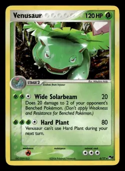 Venusaur 6/17 Rare POP Series 2 Holo Pokemon LP - Image 1