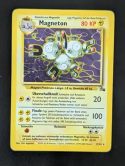 Pokemon Magneton 11/62 Holo Fossil Deutsch VG - Image 1