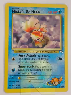Misty's Goldeen ® Gym Heroes 85/132 ® Comune ® Pokemon ® Inglese ® EX+ - Image 1