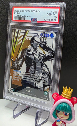 PSA 10 Kuro OP03 021 LEADER Alt Pillars of Strength One Piece Card Game English - Image 1