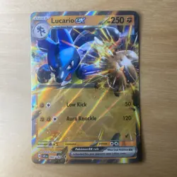 Pokemon TCG Stellar Crown Lucario EX Holo Rare Card 82/142 - Image 1