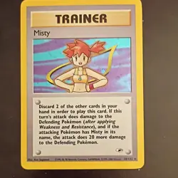 Pokemon Misty Gym Heroes 18/132 Holo Rare Trainer Card Wizards 2000 Unlimited - Image 1