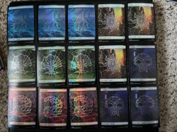 MTG- Spiderman Full Art FOIL Land Lot x15 (3 or Each Color) - Image 1