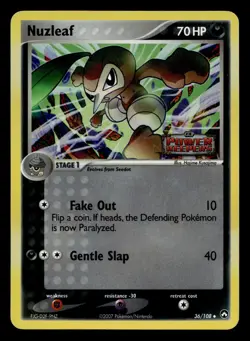Nuzleaf 36/108 Uncommon Power Keepers Holo Stamped Pokemon LP - Image 1