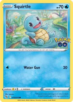 Squirtle Common Pokemon GO 015/078 NM English - Image 1