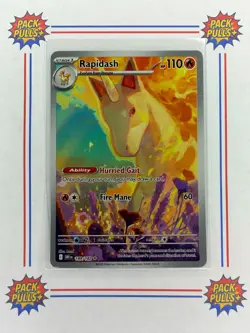 Rapidash Illustration Rare Destined Rivals IR 189/182 Pokemon TCG - Image 1