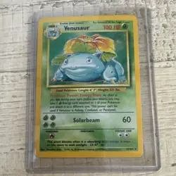 Wizards of the Coast Venusaur 15/102 Base Set Holo Rare 100 HP Pokemon TCG - Image 1