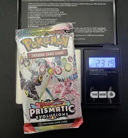 Heavy 23.19g Pokemon TCG Prismatic Evolutions Booster Pack ✅ - Image 1