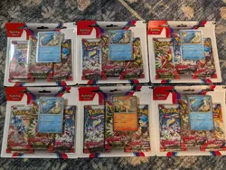 LOT OF 6 Pokemon Scarlet & Violet Base 3-Pack Blisters / Arcanine & Dondozo NEW - Image 1