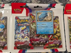 LOT OF 6 Pokemon Scarlet & Violet Base 3-Pack Blisters / Arcanine & Dondozo NEW - Image 2