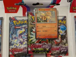 LOT OF 6 Pokemon Scarlet & Violet Base 3-Pack Blisters / Arcanine & Dondozo NEW - Image 3