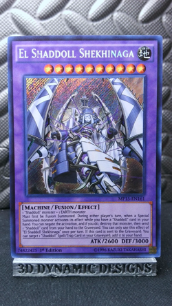 | Yugioh El Shaddoll Shekhinaga MP15-EN161 1st Secret Rare 2015 Mega Tin NM 🔥 | - Image 1