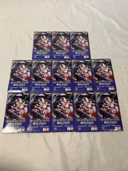 One Piece TCG The Azure Sea's Seven Sleeved Booster Pack (OP-14) Lot of 13 - Image 1
