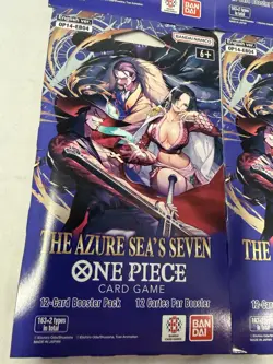 One Piece TCG The Azure Sea's Seven Sleeved Booster Pack (OP-14) Lot of 13 - Image 2