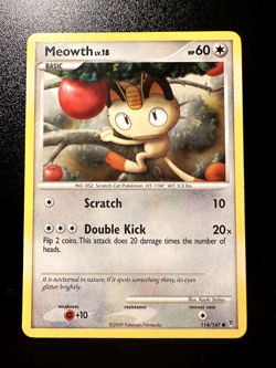 Pokemon Card Platinum Supreme Victors Meowth 114/147. - Image 1